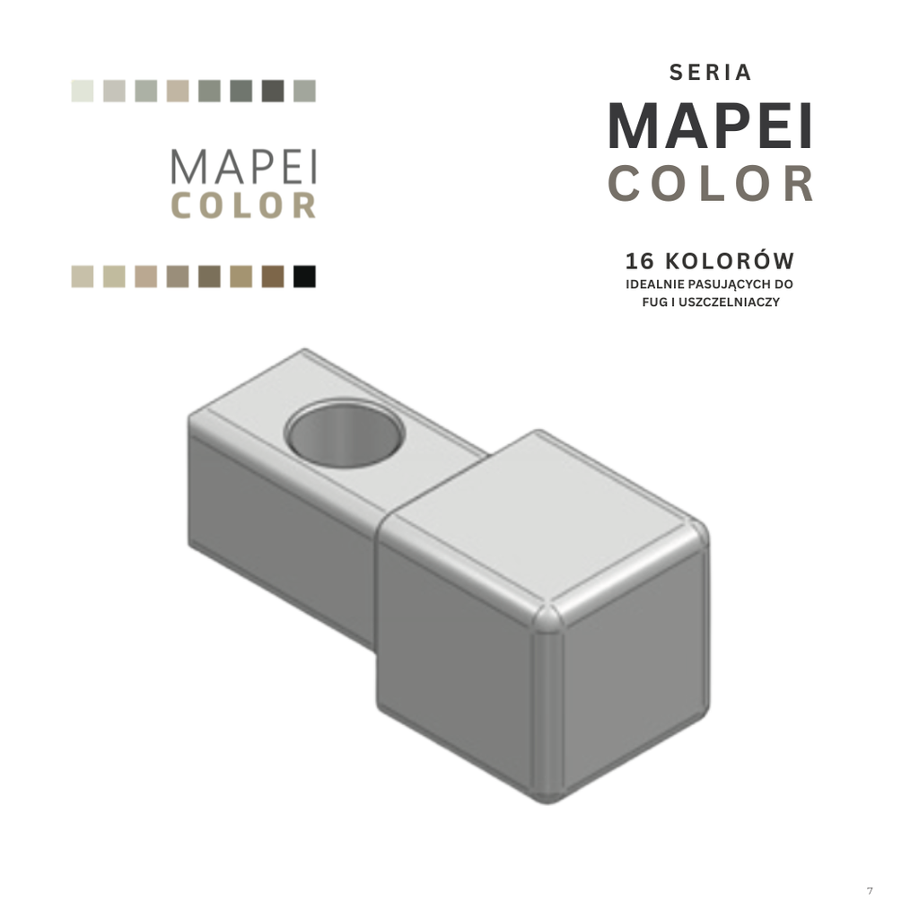 Narożnik zaślepka (5 szt.) do PROANGLE Q aluminium MAPEI COLOR - LISTWY.NET