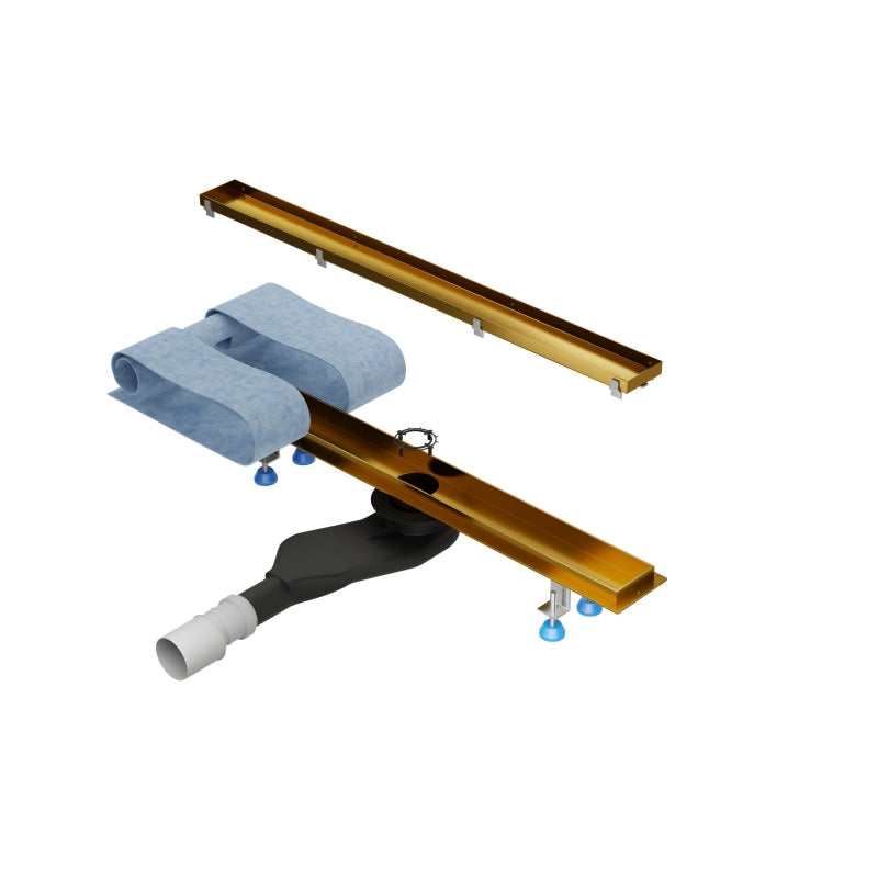 Odpływ liniowy Transformer GOLD złoty Profil Design