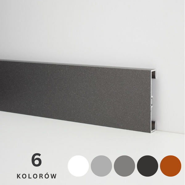 Listwa przypodłogowa aluminium METAL LINE 89 PROFILPAS - LISTWY.NET