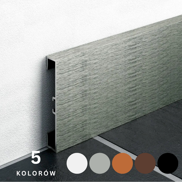 Listwa przypodłogowa aluminium METAL LINE I DESIGN PROFILPAS - LISTWY.NET
