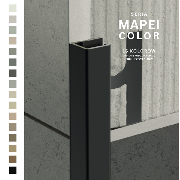 Listwa narożna PROANGLE Q aluminium MAPEI COLOR - LISTWY.NET