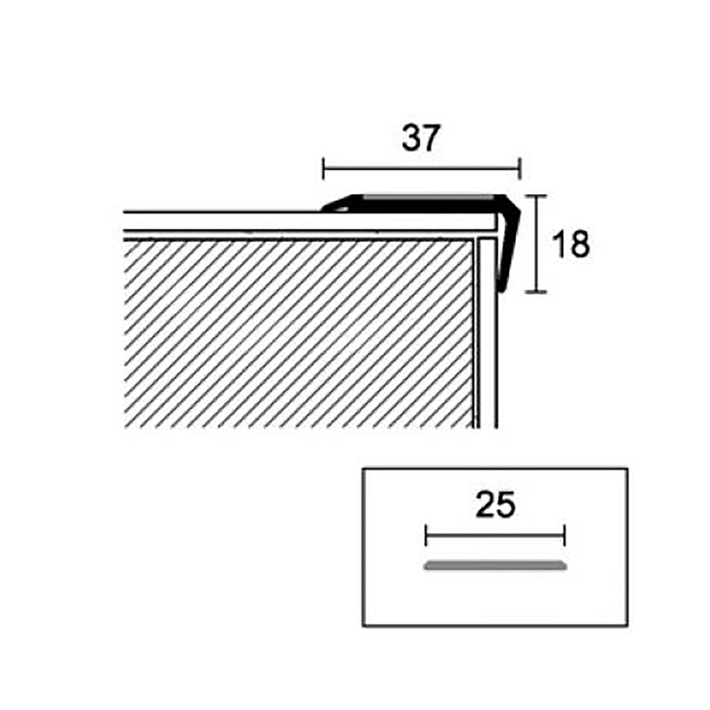 Taśma antypoślizgowa do listwy schodowej PROTECT 124 Profilpas - LISTWY.NET