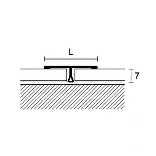 Profil łączący PROJOINT T teownik stal nierdzewna satynowa 14 mm OUTLET